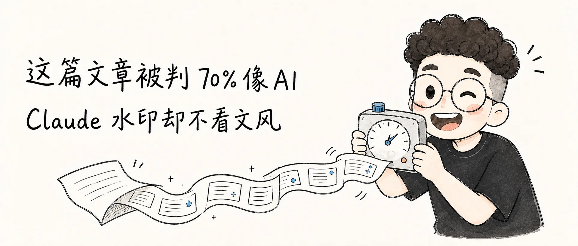 这篇文章被判 70% 像 AI，Claude 水印却不看文风