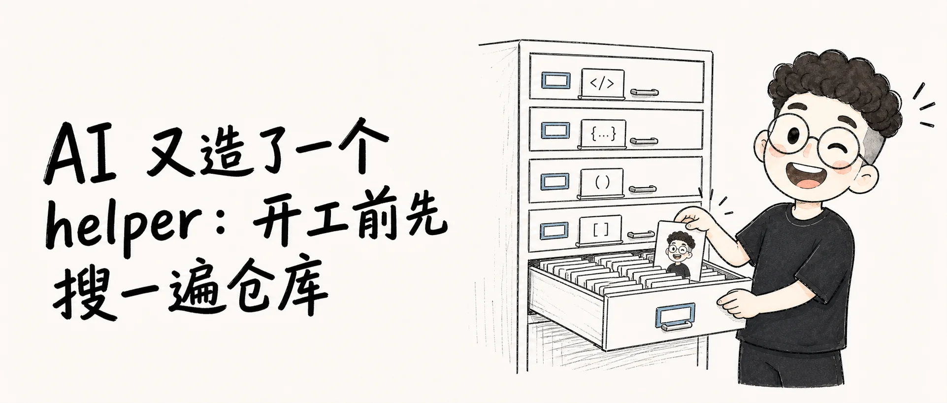 AI 又造了一个 helper：开工前先搜一遍仓库