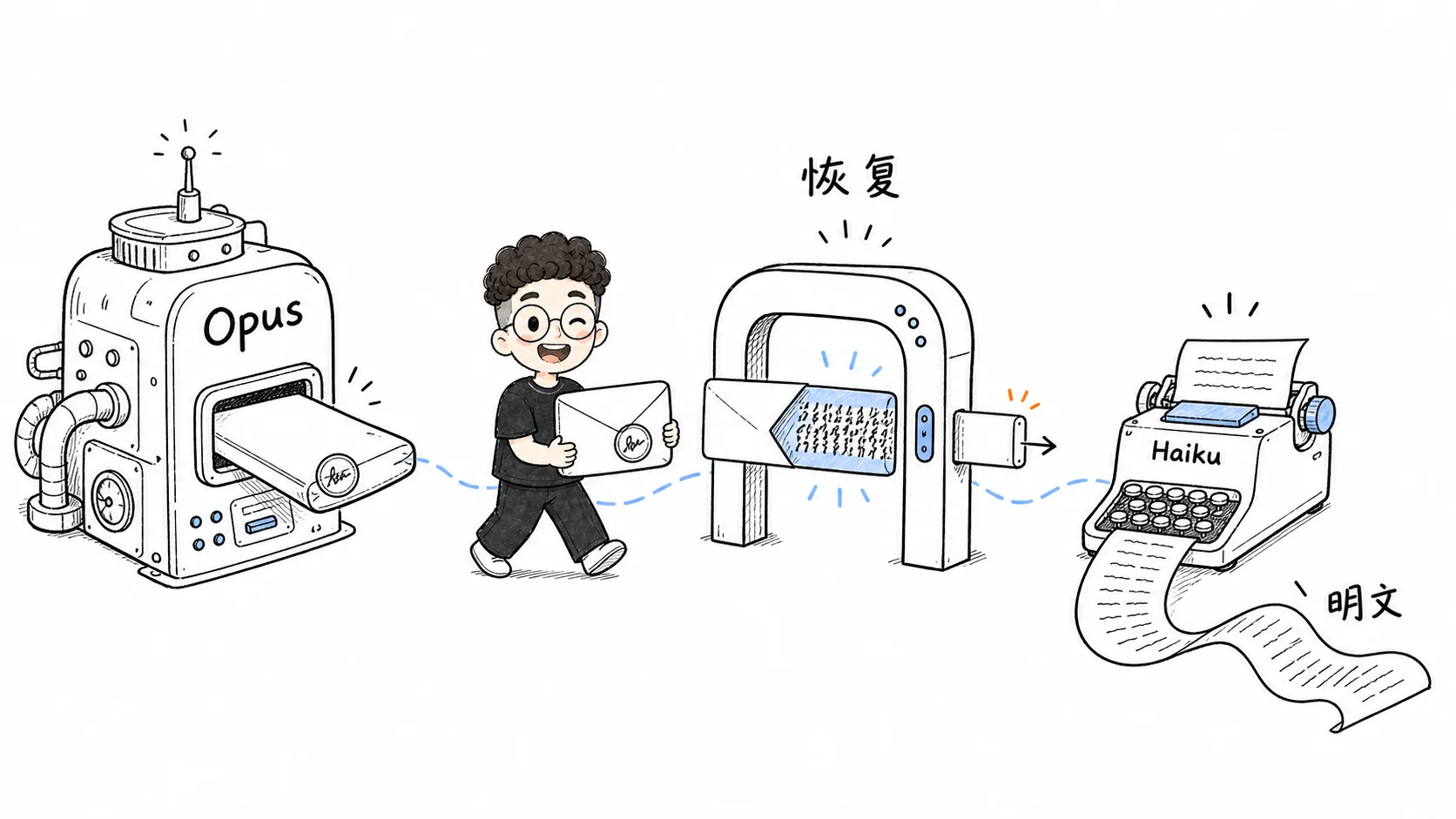 Opus 思考块经过网关恢复后由 Haiku 转录为明文